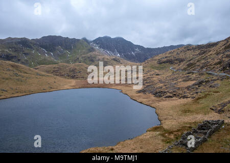 The Miners Path leading to Mount Snowdon, Snowdonia, North Wales, UK Stock Photo