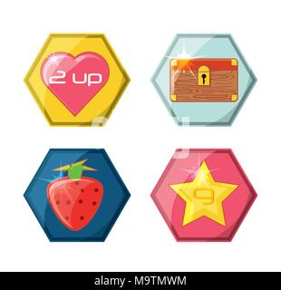video game scene set icons vector illustration design Stock Vector
