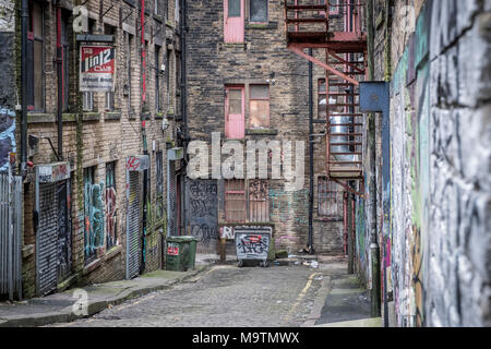 Albion Street, Bradford, West Yorkshire, Home to the 1 in 12 Club. Stock Photo