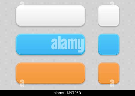 Colored matted interface buttons Stock Vector