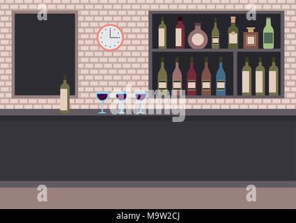 interiores workspace coffee shop restaurant Stock Vector