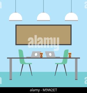 interiores workspace coffee shop restaurant Stock Vector
