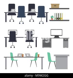 interiores workspace coffee shop restaurant Stock Vector