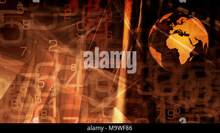 Global big data cybersecurity Stock Photo