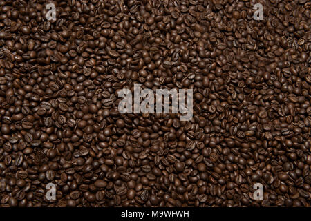 flatlay of empty coffee texture background, roasted beans, high resolution Stock Photo