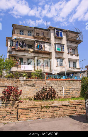 XIAMEN-MARCH 25, 2009. Old apartment building at Gulangyu, a pedestrian-only island off the coast of Xiamen, Fujian Province in southern eastern China Stock Photo