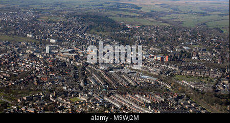 aerial view of Harrogate town centre, North Yorkshire Stock Photo