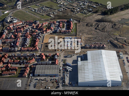 aerial view of new housing and industry Stock Photo