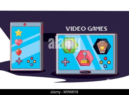 video game console icons vector illustration design Stock Vector