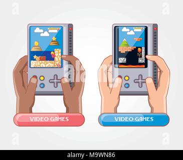 video game set icons vector illustration design Stock Vector