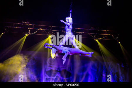 Bournemouth, UK.27th march, 2018.  Circus of Horrors at The Pavilion, Bournemouth. Credit: Charlie Raven/Alamy Live News Stock Photo