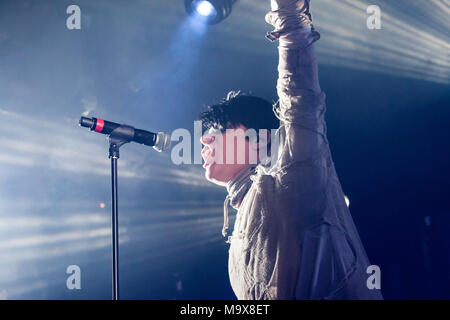 Belfast, Northern Ireland, UK. 28th March 2018. Gary Numan played Belfast Limelight Club as part of his UK Tour Photo: Sean Harkin/Alamy Live News Stock Photo