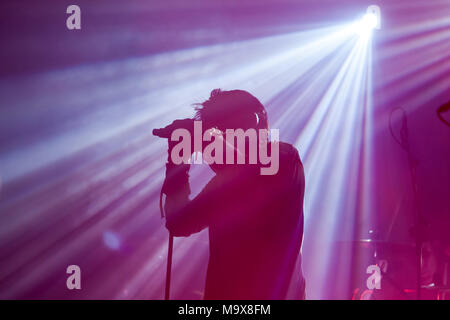 Belfast, Northern Ireland, UK. 28th March 2018. Gary Numan played Belfast Limelight Club as part of his UK Tour Photo: Sean Harkin/Alamy Live News Stock Photo