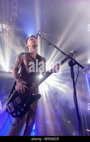 Belfast, Northern Ireland, UK. 28th March 2018. Gary Numan played Belfast Limelight Club as part of his UK Tour Photo: Sean Harkin/Alamy Live News Stock Photo