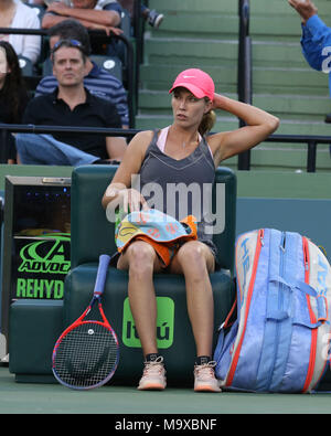 Key Biscayne, Florida, USA. 28th March, 2018. Danielle Collins on Day 10 of the Miami Open Presented by Itau at Crandon Park Tennis Center on March 28, 2018 in Key Biscayne, Florida   People:  Danielle Collins Credit: Storms Media Group/Alamy Live News Stock Photo