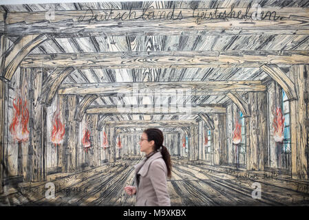 LOS ANGELES, CA - March 15, 2018: Anselm Kiefer's Deutschlands