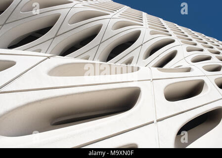 LOS ANGELES, CA - March 18, 2018: The Broad Museum shell exterior details on March 18, 2018 in Downtown of Los Angeles, CA Stock Photo