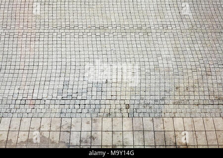 Street pavement seen from above, abstract urban background. Stock Photo