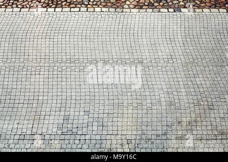 Street pavement seen from above, abstract urban background. Stock Photo