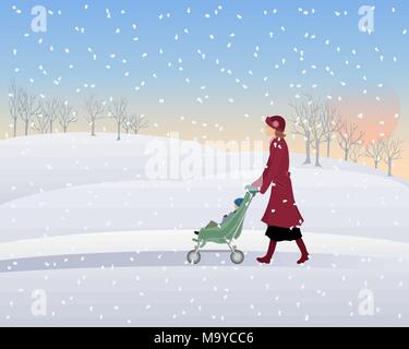 People walking in winter park flat vector Stock Vector Image & Art - Alamy
