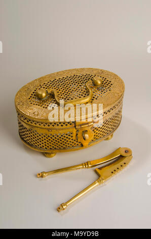 Old Brass perforaters, Pune, Maharashtra, India Stock Photo