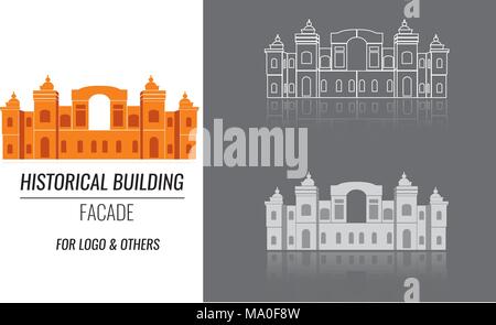 Classical building architecture made in vector. Stock Vector