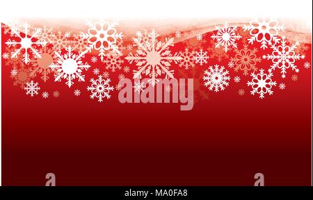 Illustrated vector template of a Christmas Background with Snowflakes Stock Vector