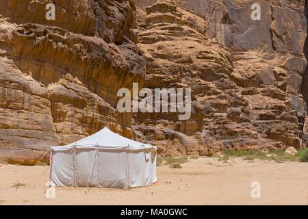 Berber tent in the Wadi Rum desert, Jordan. Stock Photo