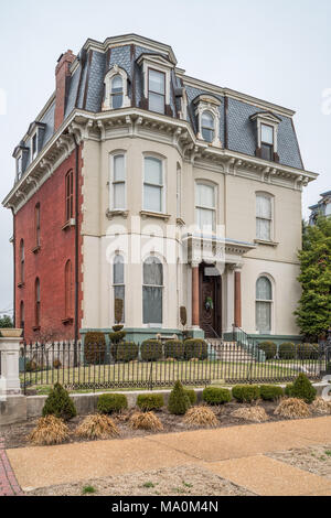 Historic house in the Lafayette Square neighborhood of St. Louis Stock Photo