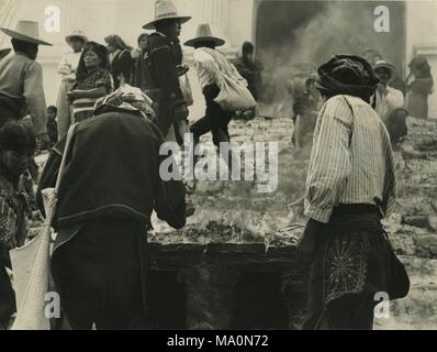 Guatemalan people at work and at festival Stock Photo