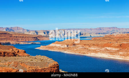 Lake Powell on the border between Utah and Arizona, United States. Stock Photo