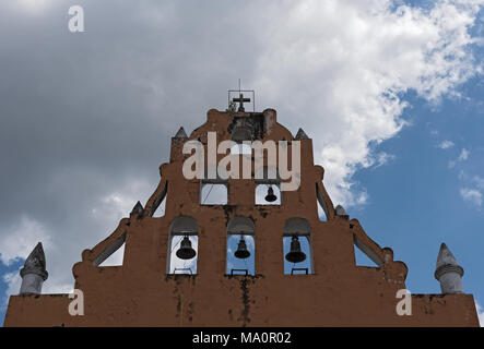 Church Iglesia de Santiago Apostol in Dzan, Yucatan, Mexico Stock Photo