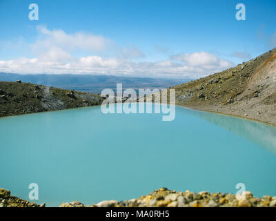 Blue Lake, Tongariro Alpine Crossing, Tongariro National Park, North Island, New Zealand Stock Photo