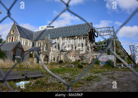 The ChristChurch Cathedral, still damaged after the 2011 ...