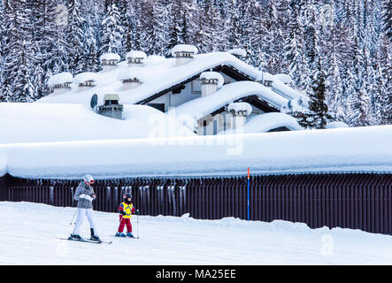 Pila ski resort, Aosta Valley, Italy Stock Photo