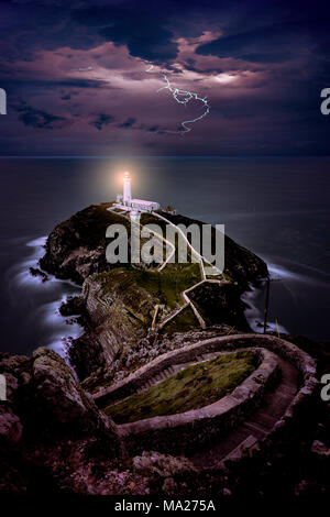 South Stack Lighthouse, Holyhead, Anglesey Stock Photo