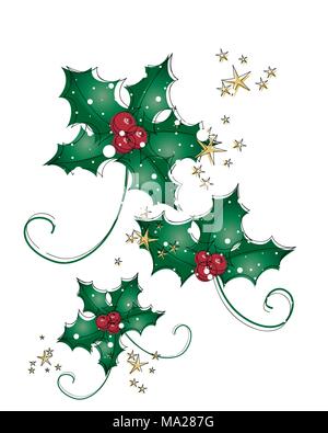 Holly vector illustration on white background Stock Vector Image & Art ...
