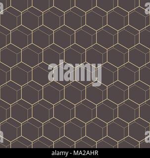 Seamless Abstract Vector Pattern With Hexagons Stock Vector
