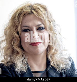 Soprano Pilar Jurado during the press conference at the European Parliament building in Madrid, Spain, on the occasion of the participation of Pilar Jurado, in the acts of the European Parliament in the context of the International Women's Day on 8 March in Brussels.  Featuring: Pilar Jurado Where: Madrid, Community of Madrid, Spain When: 26 Feb 2018 Credit: Oscar Gonzalez/WENN.com Stock Photo