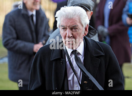 Liverpool comedian Tom O'Connor photographed in 2018 at the funeral of ...