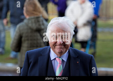 Liverpool comedian Jimmy Tarbuck photographed in 2018 at the funeral of Ken Dodd in Liverpool. Stock Photo