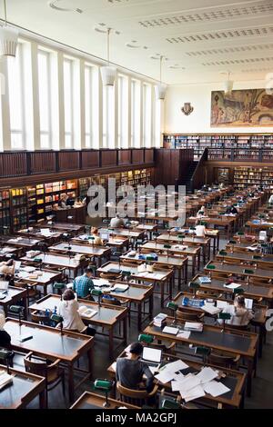 The old reading room in the German National Library, Leipzig Stock Photo