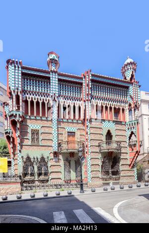 Casa Vicens, Gaudís house in Barcelona, Catalonia, Spain Stock Photo