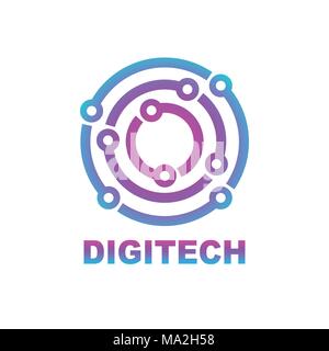 Sphere abstract vector logo design template. Business Technology circle icon. Stock Vector