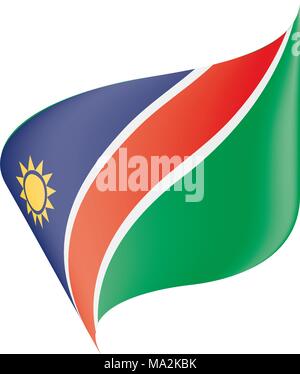 Namibia flag, vector illustration Stock Vector