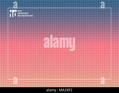 Abstract background dots pattern texture on blue and pink gradients color. Vector illustration Stock Vector