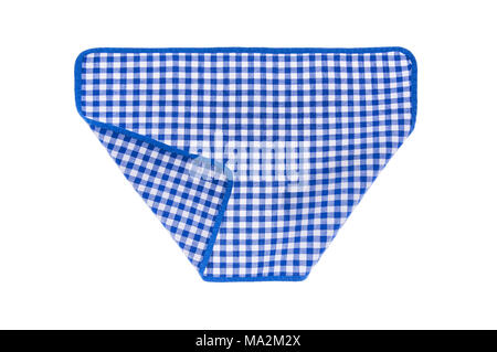 Checkered kitchen cloth. Stock Photo