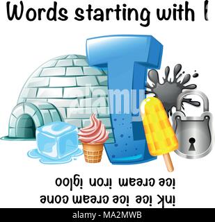 English words starting with Z illustration Stock Vector Art