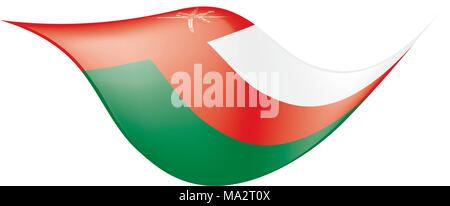 Oman flag, vector illustration Stock Vector