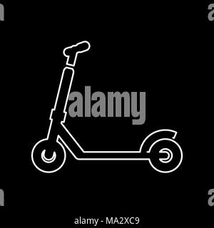 Kick scooter icon simple flat vector illustration. Stock Vector